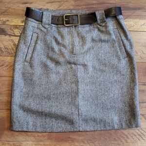 British Khaki Tweed Skirt Size 10